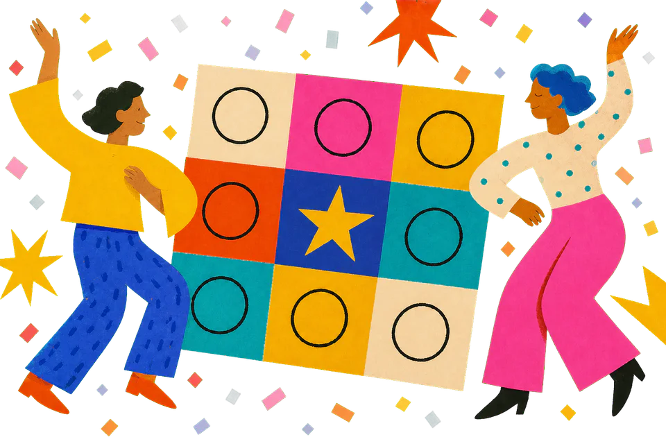 A wedding bingo card with social and event challenges